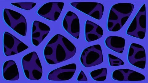 Abstract voronoi blocks cell pattern. 3D geometric vector background design Stock Illustration