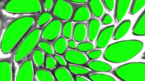 Abstract Voronoi Geometric Structure Seamless Animation on Green Screen Stock Footage 330726647