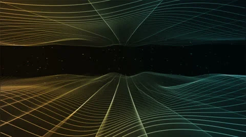 Abstract Vortex Amber Blue Stock Footage 26114612