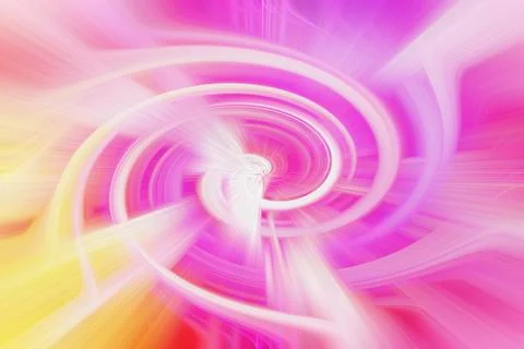 Abstract vortex background with swirling pink and yellow light beams Stock Illustration
