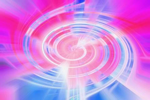 Abstract vortex background with swirling pink and blue light streaks Stock Illustration