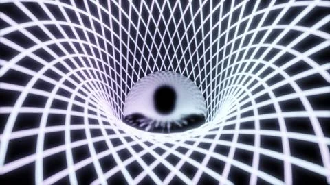 Abstract vortex of bended and crossed lines. Design. Optical illusion of a Stock Illustration