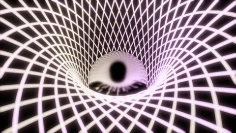 Abstract vortex of bended and crossed lines. Design. Optical illusion of a Stock Illustration