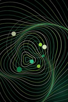 Abstract Vortex with Circular Elements Stock Photos