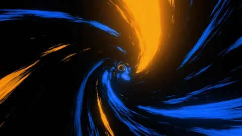 Abstract vortex effect animation of seamless loop. twisted light streaks effect Stock Footage 253517393