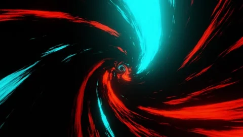 Abstract vortex effect animation of seamless loop. twisted light streaks effect Stock Footage 253870248