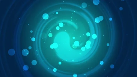 Abstract vortex with glowing bokeh circles and radial rings background anim.. Stock Footage 334754072