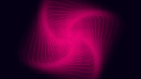 Abstract vortex of glowing magenta squares creating a deep hypnotic pattern 库存影片 335117916