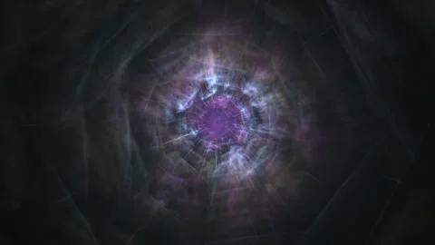 Abstract Vortex of Light Motion in Mystical Purple Hues Video stock 301232696