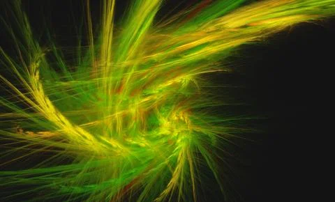 Abstract vortex lines curves particles fractal wallpaper. Stock Illustration