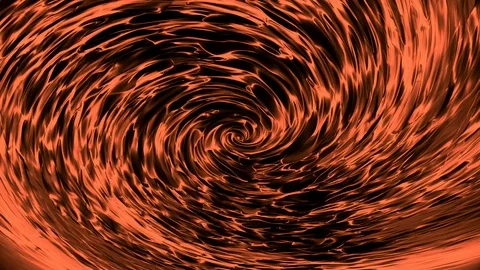 Abstract vortex of liquid substance of orange color, seamless loop. Animation Stock Footage 120180993