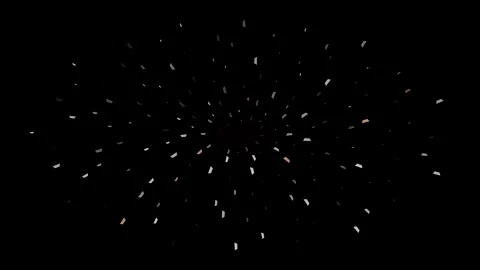 Abstract vortex motion with glowing particles on black background Stockbeeldmateriaal 347038171