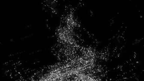 Abstract vortex particles background. Dynamic white moving in explosion. Stock Footage 331239636