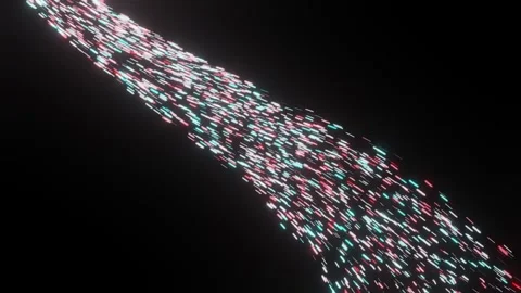 Abstract vortex particles background. Wormhole shimmering star dust. Видео 254477973