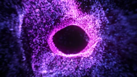 Abstract Vortex Ring Animation Glowing Pink Purple Energy Tunnel Effect Stock Footage 319839672