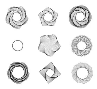 Abstract vortex shapes Illustrazione stock