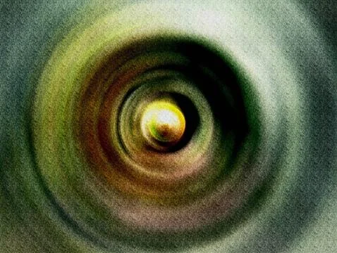 Abstract Vortex Spiral Tunnel Texture in Teal and Blue With Grainy Depth an.. Stock Illustration