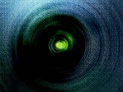 Abstract Vortex Spiral Tunnel Texture in Teal and Blue With Grainy Depth an.. Stock Illustration