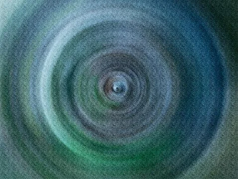Abstract Vortex Spiral Tunnel Texture in Teal and Blue With Grainy Depth an.. Stock Illustration