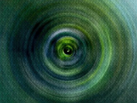 Abstract Vortex Spiral Tunnel Texture in Teal and Blue With Grainy Depth an.. Stock Illustration