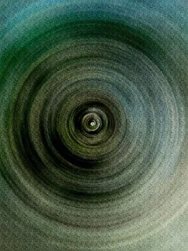 Abstract Vortex Spiral Tunnel Texture in Teal and Blue With Grainy Depth an.. Illustrazione stock