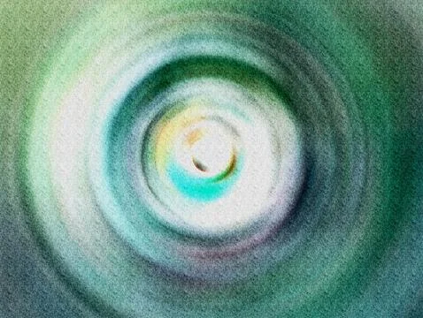 Abstract Vortex Spiral Tunnel Texture in Teal and Blue With Grainy Depth an.. イラスト素材