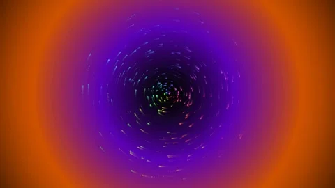 Abstract vortex with swirling colorful light trails motion graphic in dark .. Stock-Footage 341842816