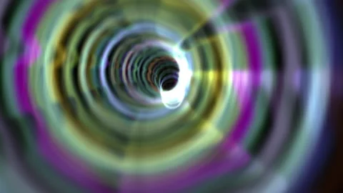 Abstract Vortex Tunnel Radiating Multicolored Light Effects Stock Footage 297859843
