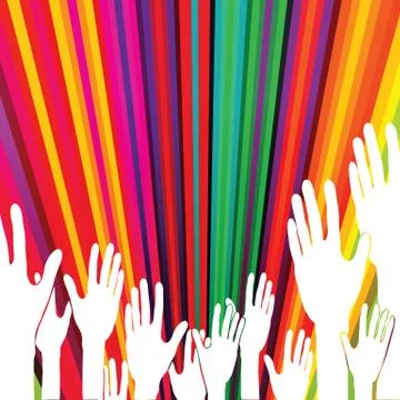 Abstract voting hands. vector イラスト素材