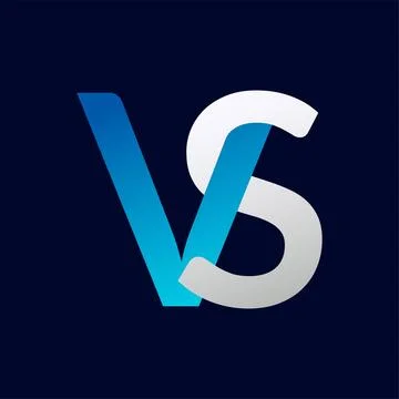 Abstract VS letter logo design template. Vector Logo Illustration. Stock Illustration