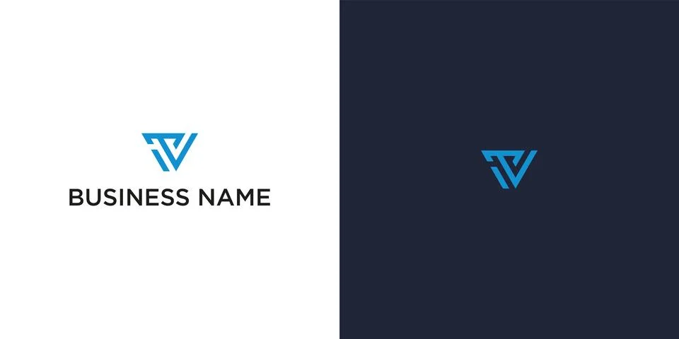 Abstract VT Initial Logo Design. Modern Vector Symbol for Business 스톡 일러스트