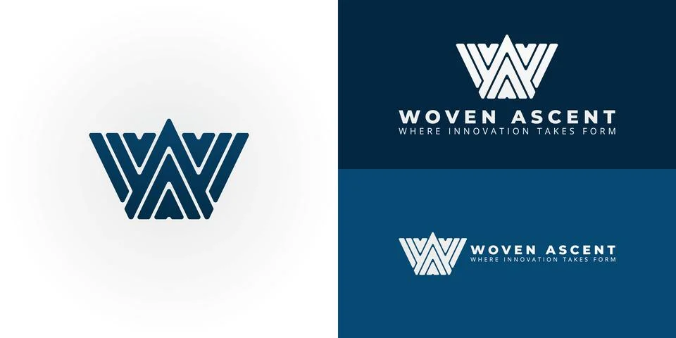 Abstract 'WA' initial logo, perfect for Technology and Digital Services Stock Illustration