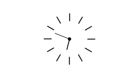 Abstract wall Clock animation. Round wall clock animation. The timer counts.. Stock Footage 304190090