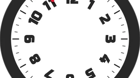 An abstract wall clock appears in the center of the screen and enlarges Stock Footage 144030215