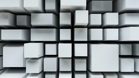 Abstract wall of cubes Illustrazione stock