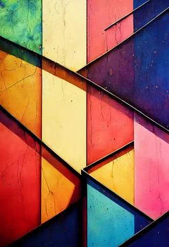 Abstract wall geometric lines pattern Stock Illustration