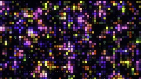 Abstract wall with glowing and blinking lights at a concept of night party Stock Illustration