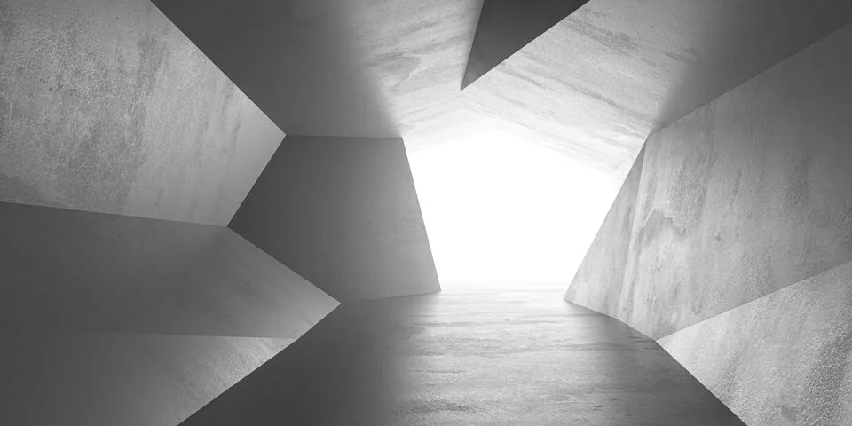 Abstract wall polygon dark grey geometric structure with triangular shapes on Ilustración de archivo