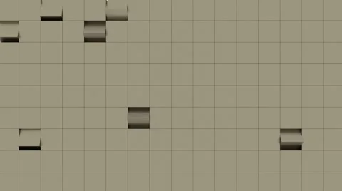 Abstract wall with rotating cubes Stock Footage 43537876