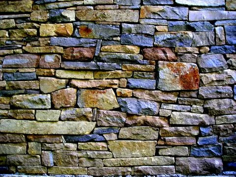 Abstract wall stone blue Stock Photos
