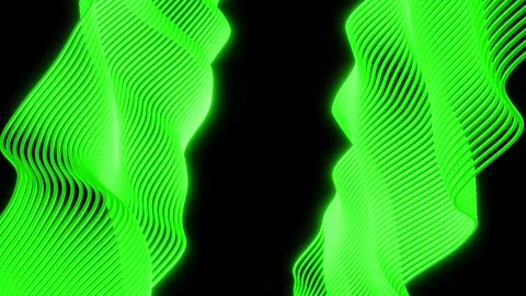 Abstract Wallpaper Animation with Two Columns of Smooth Green Texture. Stock Footage 314474076