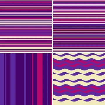 Abstract wallpaper background set featuring dynamic colorful stripes, suitabl Stock Illustration