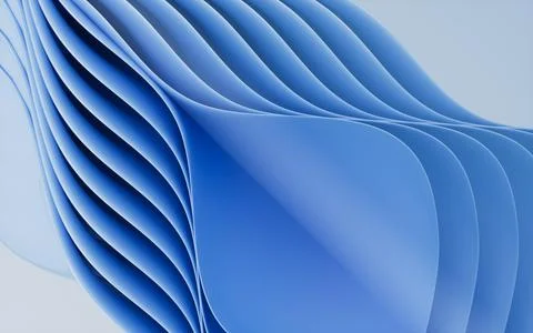 Abstract wallpaper formed from ribbons. 3d rendering. イラスト素材