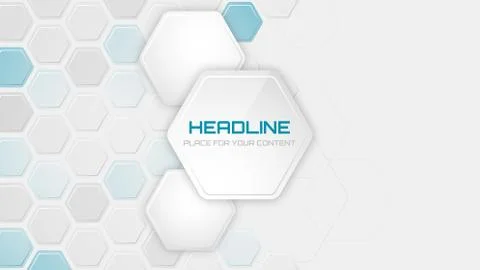 Abstract wallpaper or pc desktop background. Vector illustration with hexagon Stock Illustration