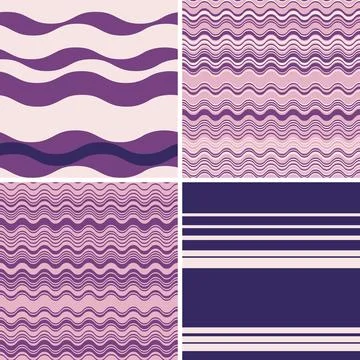 Abstract wallpaper pack showcasing a range of vibrant stripe-based background Stock Illustration