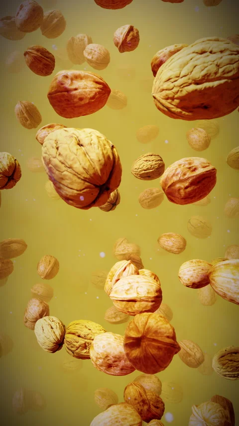 Abstract Walnuts Swirling In Mist Stock Footage 343705719