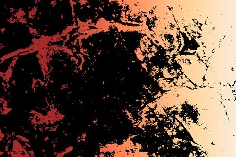 Abstract warm background with black paint-like pattern Stock Illustration
