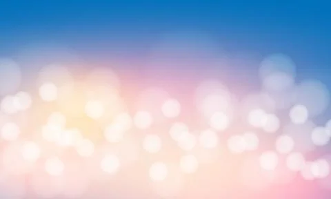Abstract warm bokeh light on soft blue pink background vector Stock Illustration