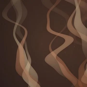 Abstract Warm Brown Background with Elegant Flowing Steam or Smoke Waves and イラスト素材