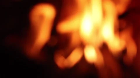 Abstract warm firelight bokeh background Stock Footage 336532152